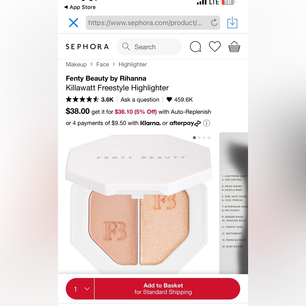 Fenty highlighter